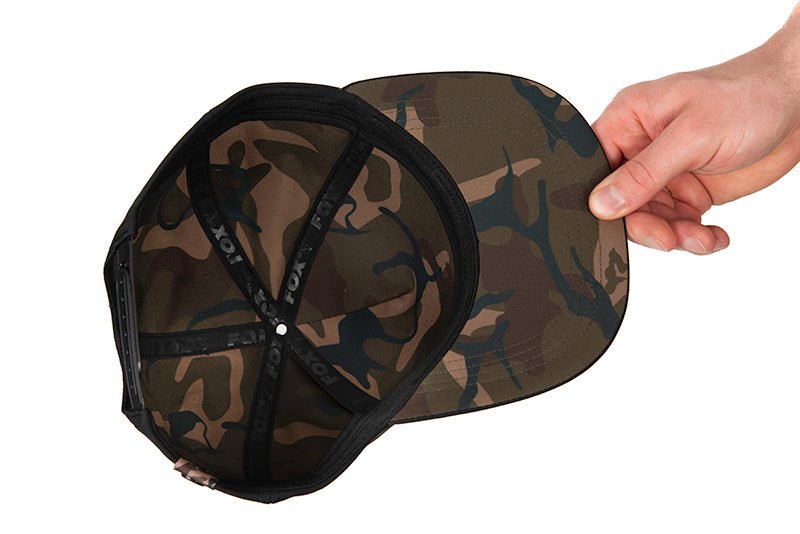 Fox Black Camo Snapback Hat - Pet - dé KarperCentrale Fox Black Camo Snapback Hat - Pet - dé KarperCentrale