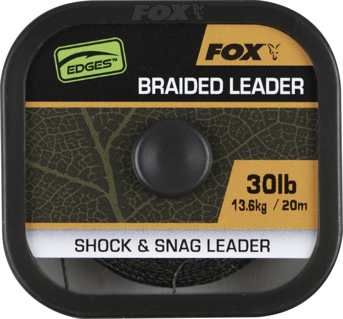 Fox Edges Naturals Braided Leader - 20m - Snag & shock leader - dé KarperCentrale Fox Edges Naturals Braided Leader - 20m - Snag & shock leader - dé KarperCentrale