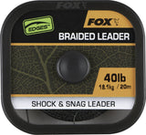 Fox Edges Naturals Braided Leader - 20m - Snag & shock leader - dé KarperCentrale