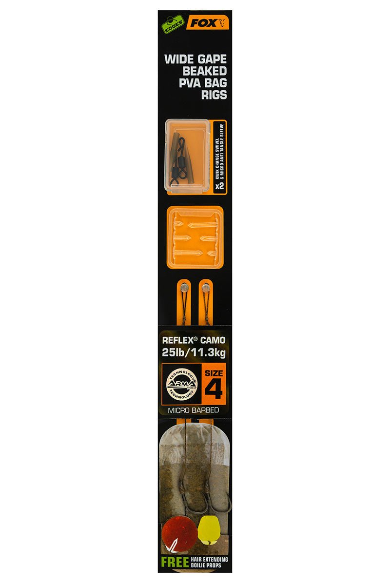Fox Edges Wide Gape Beaked PVA Ready Rigs - dé KarperCentrale