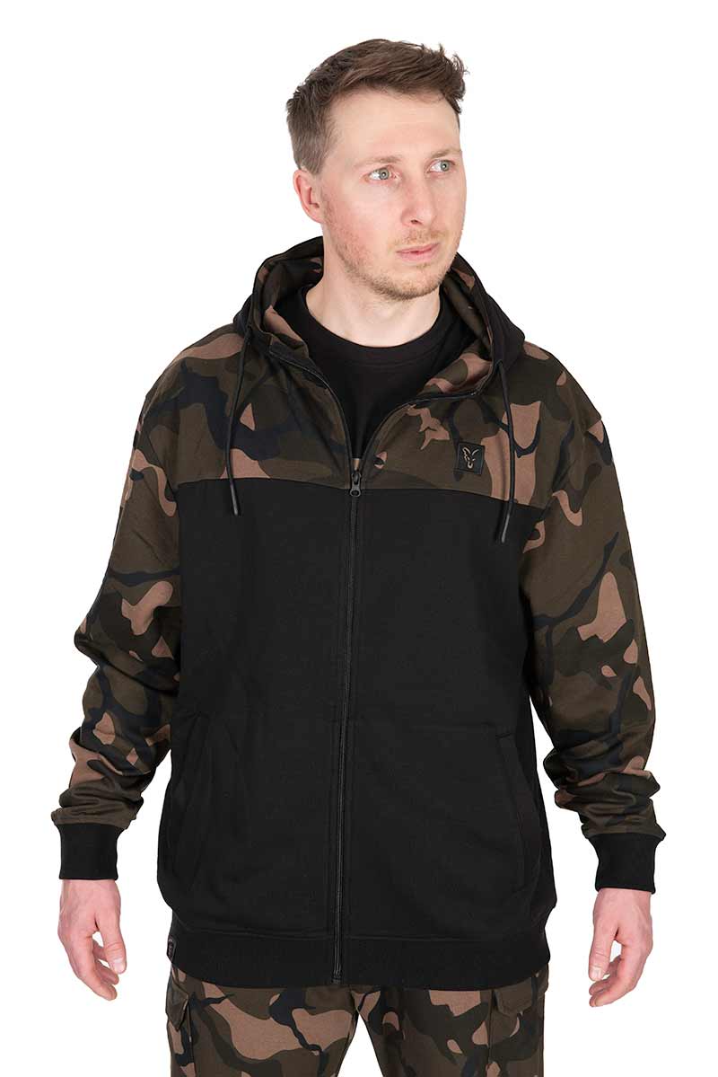 LW Black Camo Split Zip Hoody
