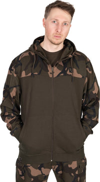 Fox LW Khaki Camo Split Zip Hoody - dé KarperCentrale